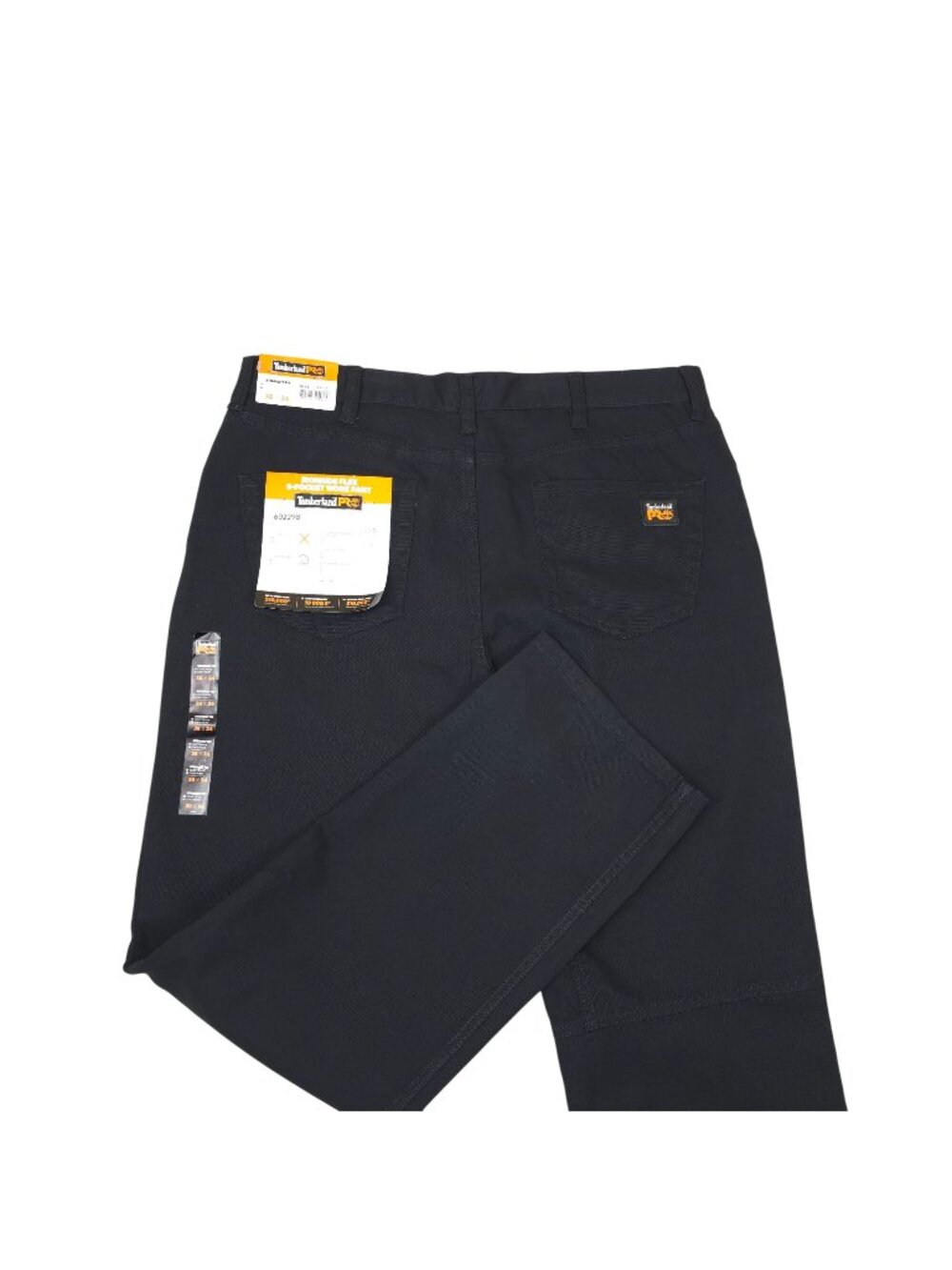 Timberland Pro Ironhide Flex 5-Pocket Black Work Pants 38x34 Durable Canvas